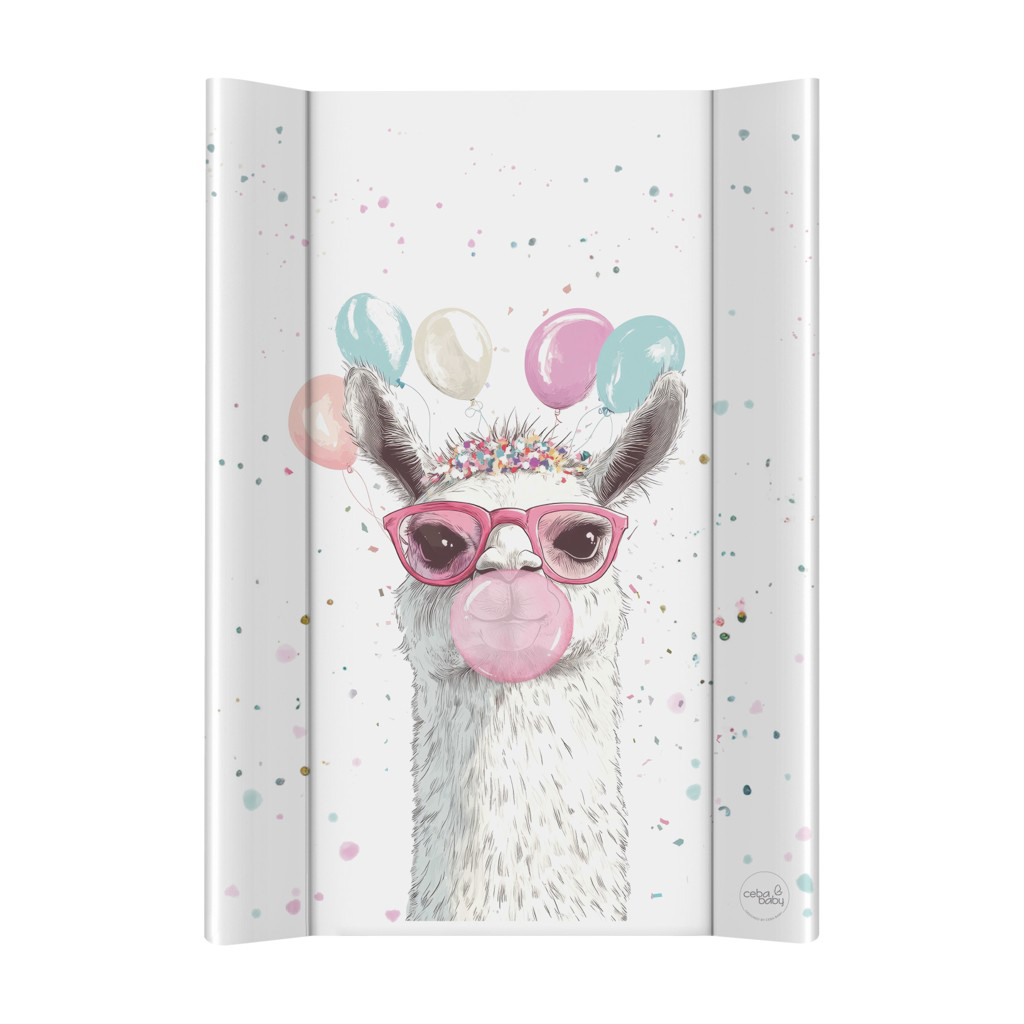CEBA BABY Podložka prebaľovacia 2-hranná s pevnou doskou (50x70) Ultra Light Crazy Lama